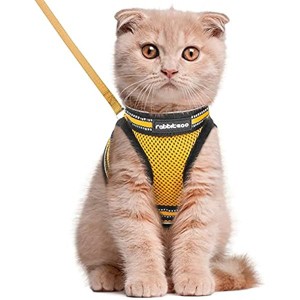 rabbitgoo Cat Harness and Leash Set for Walking Escape Proof, Kittens Vest with Reflective Strip for Cats, Comfortable Outdoor Vest, Yellow, L - 1 of 1