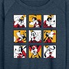 Women's - Disney - Goofy Grid Lightweight French Terry Wide Neck Long Sleeve Shirt - 2 of 4