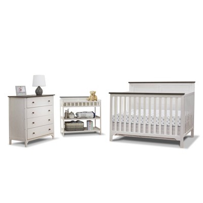 Baby crib dresser and changing sales table set