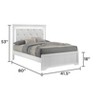 TiramisuBest Modern Upholstered Twin Bed w/ LED Headboard & Wood, 80x42x53 inches, 55 lbs, White - 2 of 4