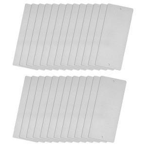 Unique Bargains Stainless Steel DIY Laser Printing Office Engraving Blank Card 25 Pcs - 1 of 4