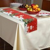 Unique Bargains Christmas Table Runner Polyester Red White Green 71x14 Inch 1Pc - 2 of 4