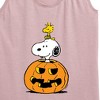 Women's - Peanuts - Snoopy Woodstock Pumpkin Graphic Racerback Tank - 2 of 4