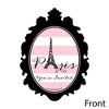 Big Dot of Happiness Paris, Ooh La La - Shaped Invites - Birthday Paris Themed Baby Shower or Birthday Party Invites Cards with Envelopes - Set of 12 - 2 of 4