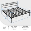 Yaheetech Metal Platform Bed with Arrow Design Headboard and Footboard - 3 of 4