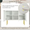 CENGHU Simple & Luxury Style Storage Cabinet, Buffet Cabinet with Gold Metal Legs & Handles, Adjustable Shelves, for Living Room, Dining Room - 4 of 4