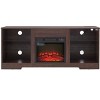 XIYUYEU Modern TV Stand with Glass Shelves & Electric Fireplace,LED Lights Entertainment Console Tabe for TV - 4 of 4