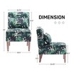 FERPIT Floral Leaf Print Accent Chair Armless Lounge Chair With Cushion Pillow For Living Room Bedroom - 2 of 4