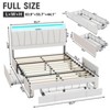 Upholstered Platform Bed Frame with Storage Headboard & Charging Station - 2 of 4