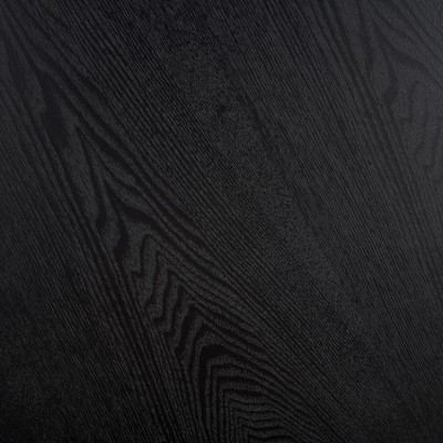 Hexagon Walnut and Black Wood Coffee Table with Storage