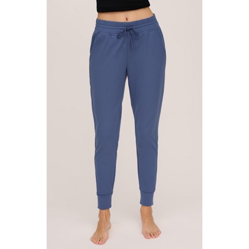 Yogalicious - Women's Polarlux Fleece Inside High Waist Jogger with Side  Pockets and Drawstring - Blue Indigo - X Large