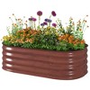 Outsunny Galvanized Raised Garden Bed Kit, Metal Planter Box with Safety Edging - 4 of 4