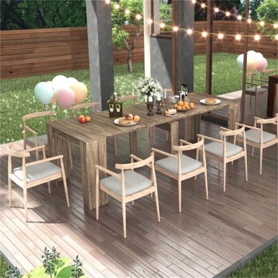 SKRAN Multifunctional Extendable Console Table -  MDF Material, Suitable for Home and Outdoor Use