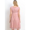 Hello Miz Women's Floral Lace Maternity Dress with Ribbon - 3 of 4