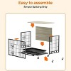 Dog Crate Furniture, Wooden Dog Crate with Double Doors, Large Dog Furniture Pull-Out Tray - 2 of 4