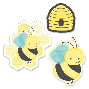Big Dot of Happiness Honey Bee - DIY Shaped Baby Shower or Birthday Party Cut-Outs - 24 Count - 1 of 4