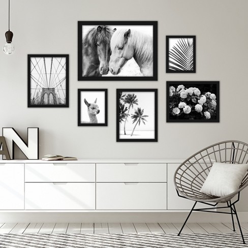 århundrede Troende motto set Of 6) Framed Prints Gallery Wall Art Set Black & White Photography 3 By  Sisi And Seb Black Frame - Americanflat : Target