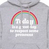 Men's - Instant Message - Today Great Day Pronouns Graphic Fleece Pullover Hoodie - 2 of 4