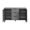 NicBex 47.2" Modern Sideboard,Kitchen Storage Cabinets with 3 Drawers and 2 Doors for Kitchen and Dining Room,Gray - 3 of 4