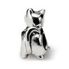 Black Bow Jewelry Sterling Silver Cute Kitten Bead Charm - 2 of 4