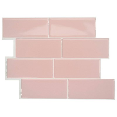 Smart Tiles 3D Peel and Stick Backsplash 4 Sheets of 11.56" x 8.38" Kitchen and Bathroom Wallpaper