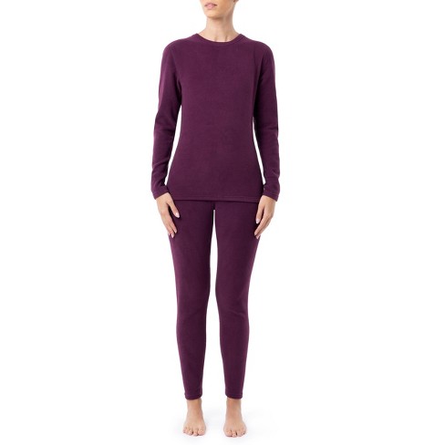 Fruit Of The Loom Women's And Plus Long Underwear Waffle Thermal Top And  Bottom Set : Target