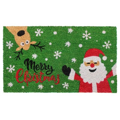 Raj 1'6" x 2'6" Tufted Santa Merry Christmas Doormat