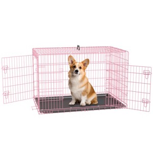 BestMassage 24/30/36/42/48 Inch Dog Crate Dog Cage Dog Kennel with Double Door Removable Tray & Handle Indoor Outdoor Pet Crate - 1 of 4
