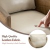 MOONMISS 360 Degree PU Leather Swivel Barrel Chair, Leisure Arm Chair for Nursery,Hotel,Bedroom,Office,Lounge - 2 of 4