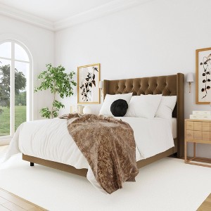 Louis Wingback Bed in Luxe Velvet - Threshold™ - 1 of 4
