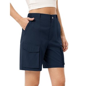 Women's Hiking Cargo Shorts with Pockets Quick Dry Golf Quickly Dry Shorts for Women - 1 of 4