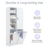 Bathroom Storage Cabinet with Doors and Drawers, Tilt-Out Laundry Hamper, Multiple Storage Space, Freestanding Style, Open Shelve, Adjustable Shelf - 4 of 4