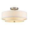 Livex Lighting Claremont 3 - Light Semi-Flush Mount in  Brushed Nickel - 3 of 4