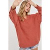 Slickblue Women's Marsala V-Neck Oversized Sweater, Chunky Knit Pullover with Dropped Shoulder, Size S/M-M/L - 3 of 4