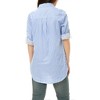 INSPIRE CHIC Women's Striped Button Down Roll-up Long Sleeves Point Collar Shirt - 3 of 4