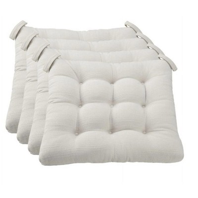 Textured Chair Seat Pad (Chair Cushion) 4-Piece Set, 15.5" x 16"