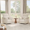 Power Recliner, 270 °Swivel Rocking Gliding Nursery Recliner Chair with Double Handrail & Side Pockets, Comfy Rocker Chenille Recliner - 3 of 4