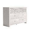 Galano Lavish 6 Drawer Dresser (31.7 in. H x 45.4 in. W x 16.1 in. D) in Dusty Gray Oak, Knotty Oak - 3 of 4
