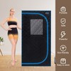 Vynxaria Portable Black Full Size Steam Sauna tent, Personal Home Spa, with Steam Generator, Foldable Chair, PVC pipes, with FCC & UL Certification - 3 of 4