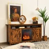 Tangkula 60" Industrial Fireplace TV Stand W/ 18" 1400W Electric Fireplace - 3 of 4