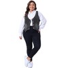 Agnes Orinda Women's Plus Size Fashion Retro Sleeveless Button-Up Jean Denim Vests - 3 of 4