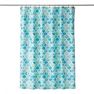 Ocean Watercolor Scales Shower Curtain - SKL Home - 1 of 3