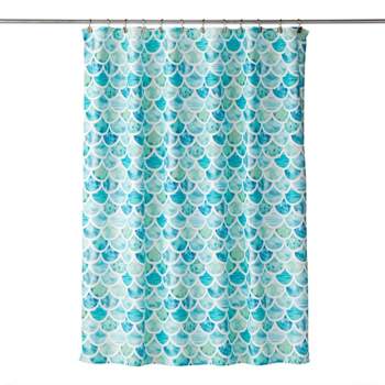 Ocean Watercolor Scales Shower Curtain - SKL Home
