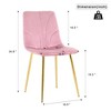 NicBex Dining Chair Set of 4 Kitchen Furniture Modern Upholstered Metal Legs Side Chair - 3 of 4