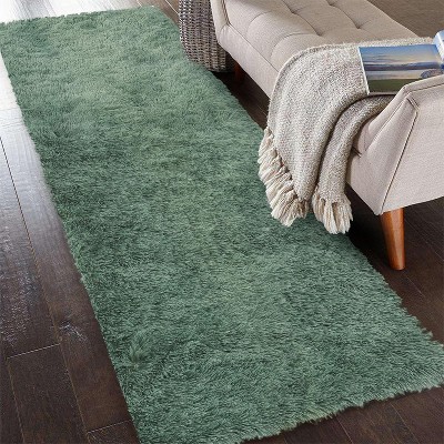 Runner Rug,Non-Slip Stain Resistant Fluffy Nursery Rug,Ultra Soft Shag Throw Carpet Solid Color Indoor Floor Carpet for Bedroom