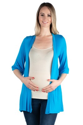 Elbow Length Maternity Cardigan-turq-xl : Target