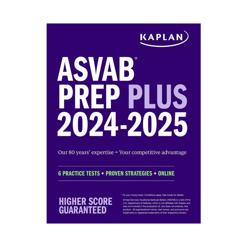 ASVAB Prep Plus 2024-2025: 6 Practice Tests + Proven Strategies + Online + Video - (Kaplan Test Prep) by  Kaplan Test Prep (Paperback), 1 of 2