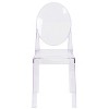 Emma and Oliver 4 Pack Ghost Chair with Oval Back in Transparent Crystal - Wedding Chairs - 4 of 4