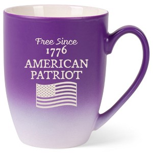 100 North United States of America 10 Ounce Purple and White Two Toned Ombre, Comfortably Fits Your Hands, Ceramic Tea Coffee Cup Mug, Free Since 1776 - 1 of 1