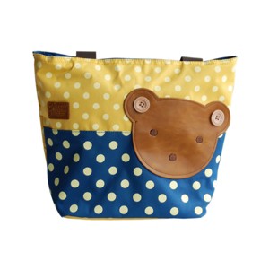 Slickblue Cute Bear Hand-Appliqued Tote Bag for Kids —Multi Color & Sizes, Shoulder Strap, Interior Pocket - 1 of 3